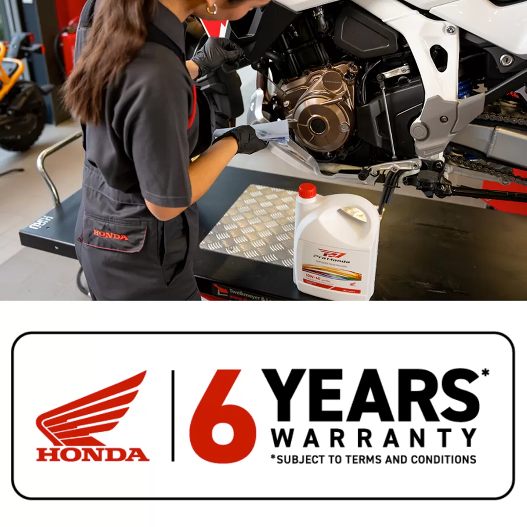 Honda Motorcycles 6 Year Warranty 