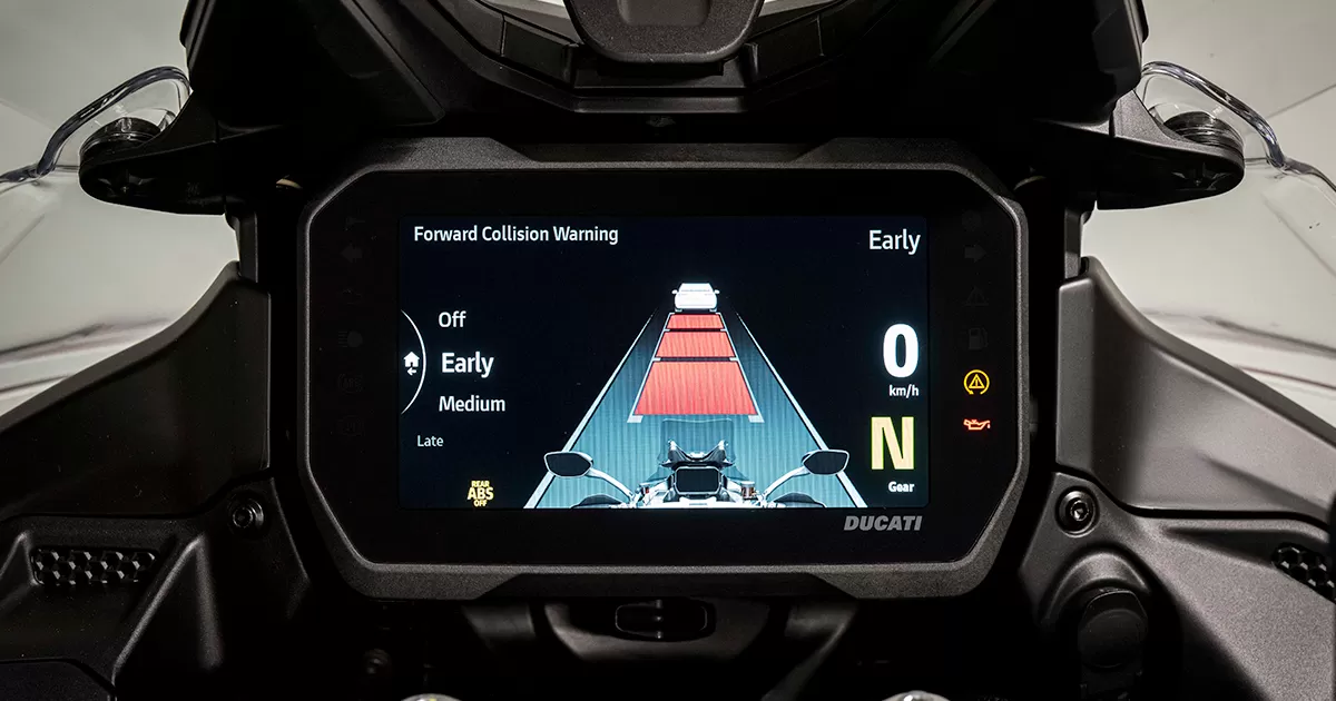 2026 Ducati Multistrada V4 Rally Forward Collision Warning (FCW)