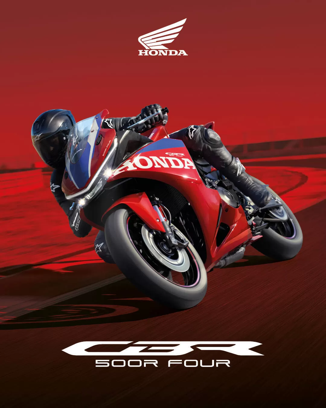 2027 Honda CBR500R Four in Matt Ballistic Black Metallic, side profile