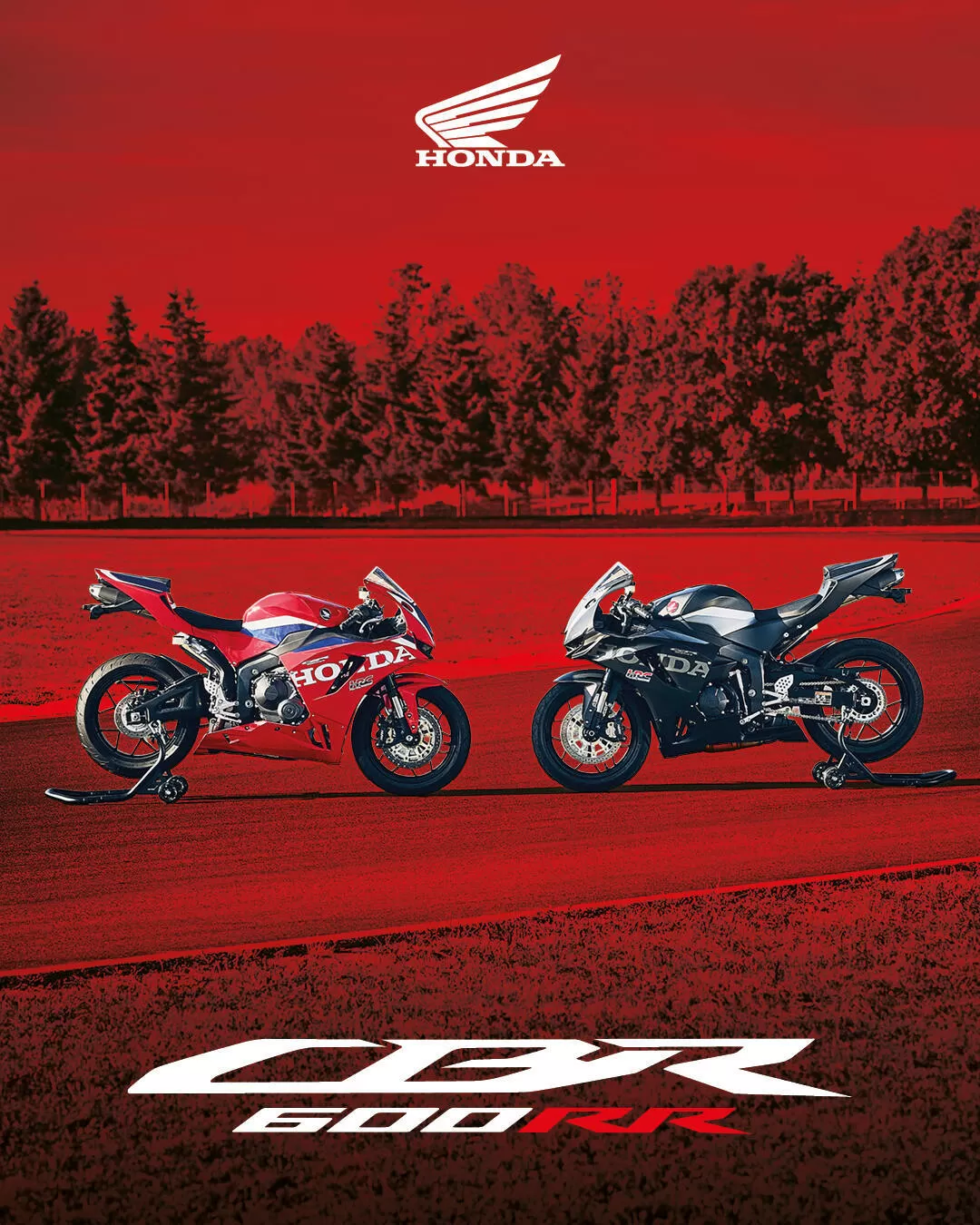 2027 Honda CBR500R Four in Ignition Red Tricolour