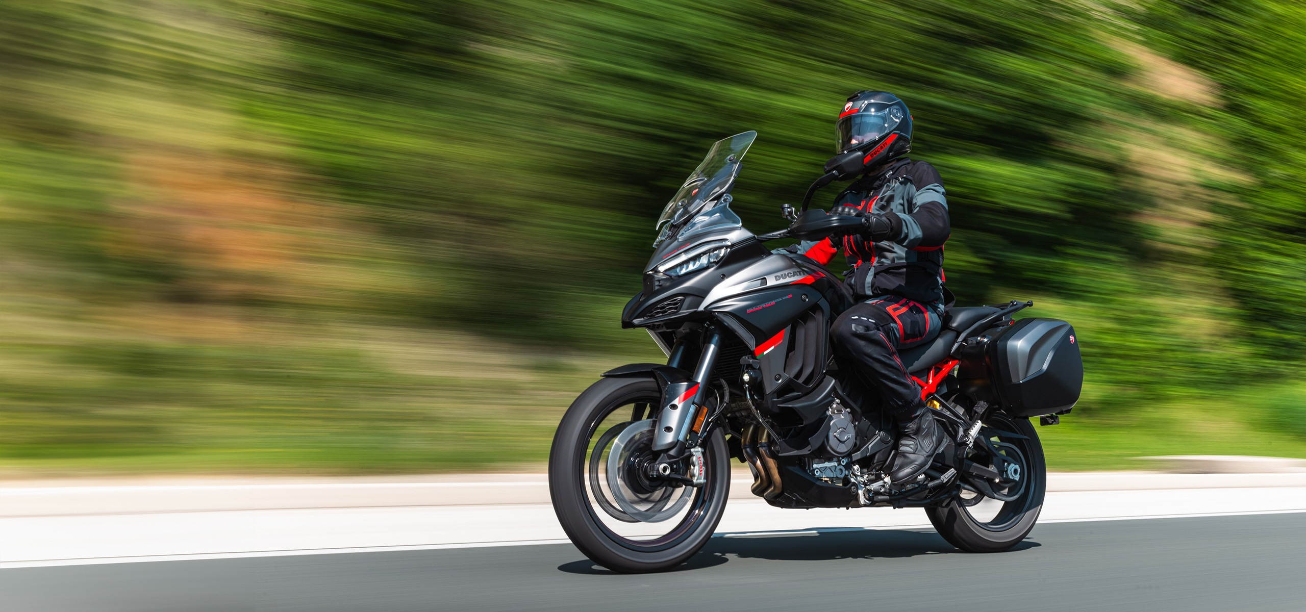 Ducati Mulstitrada V4. Get £1500 off selected new Multistrada V4 models when tradin in your current motorcycle