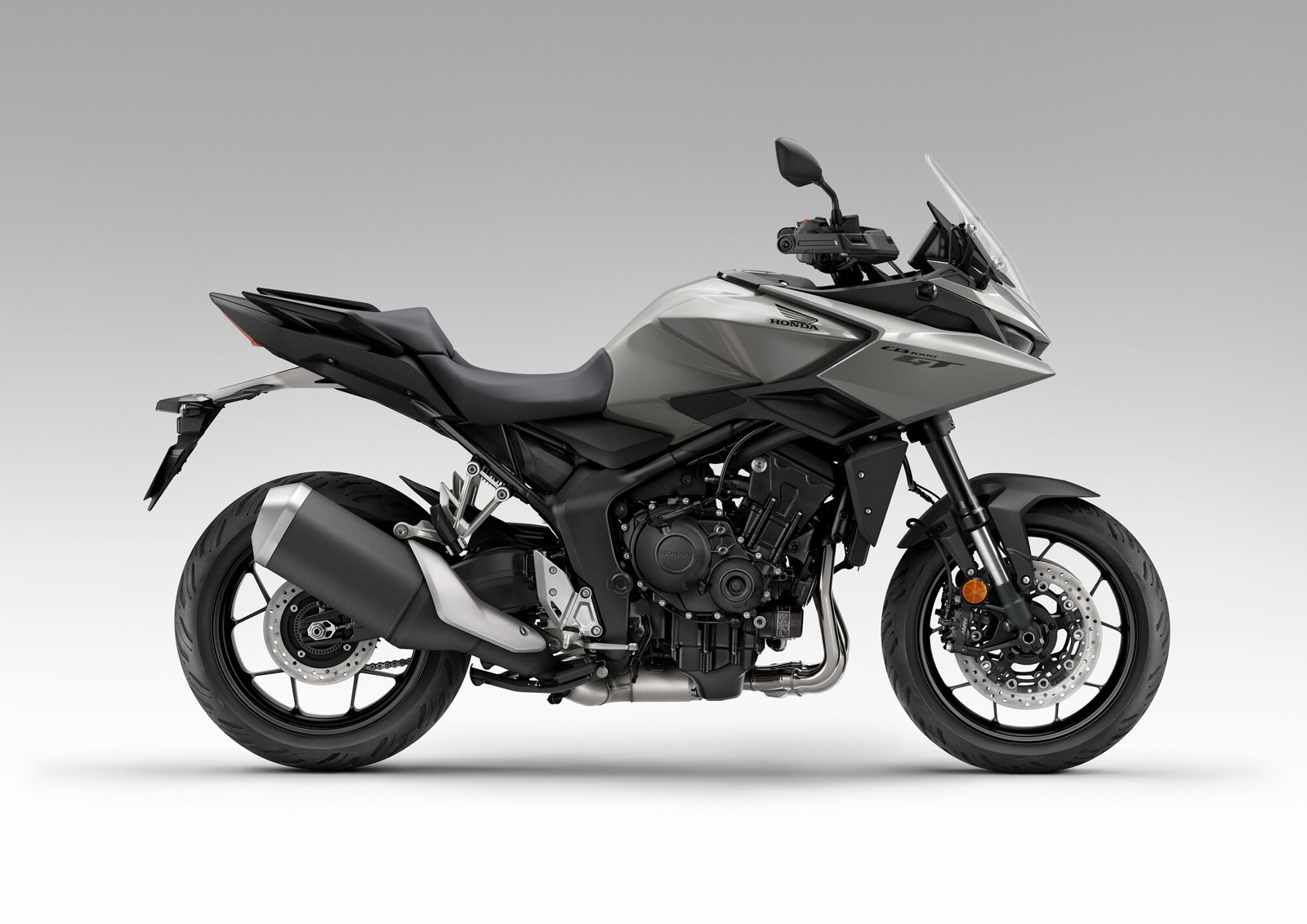 2026 Honda CB1000GT side profile in Pearl Deep Mud Grey