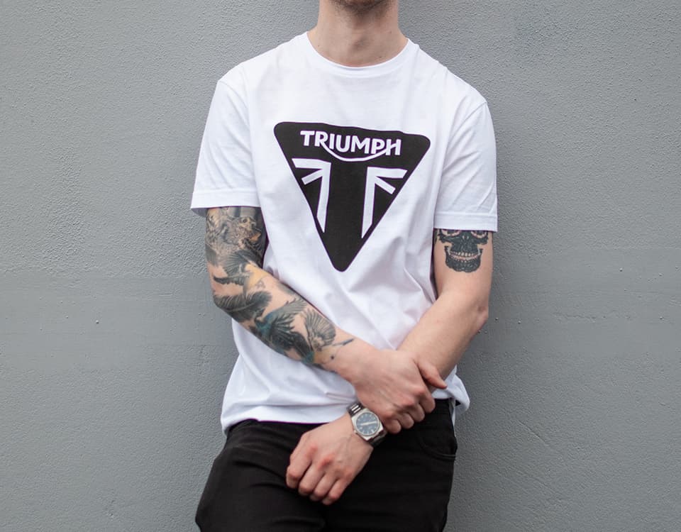Triumph Helston White T-Shirt  -  MTSS22005