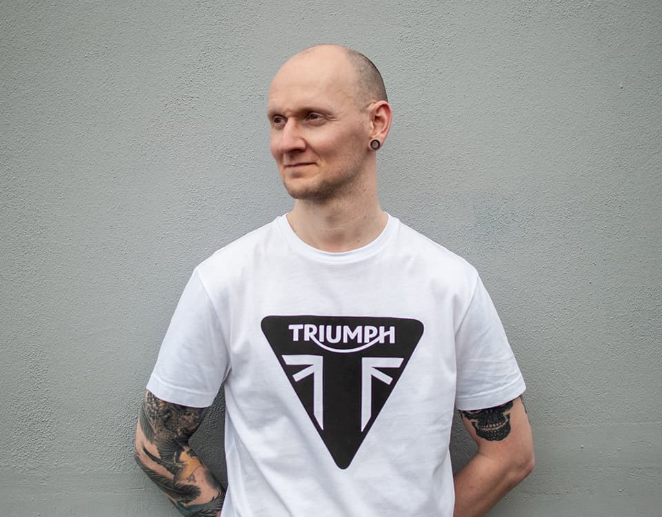 Triumph Helston White T-Shirt  -  MTSS22005