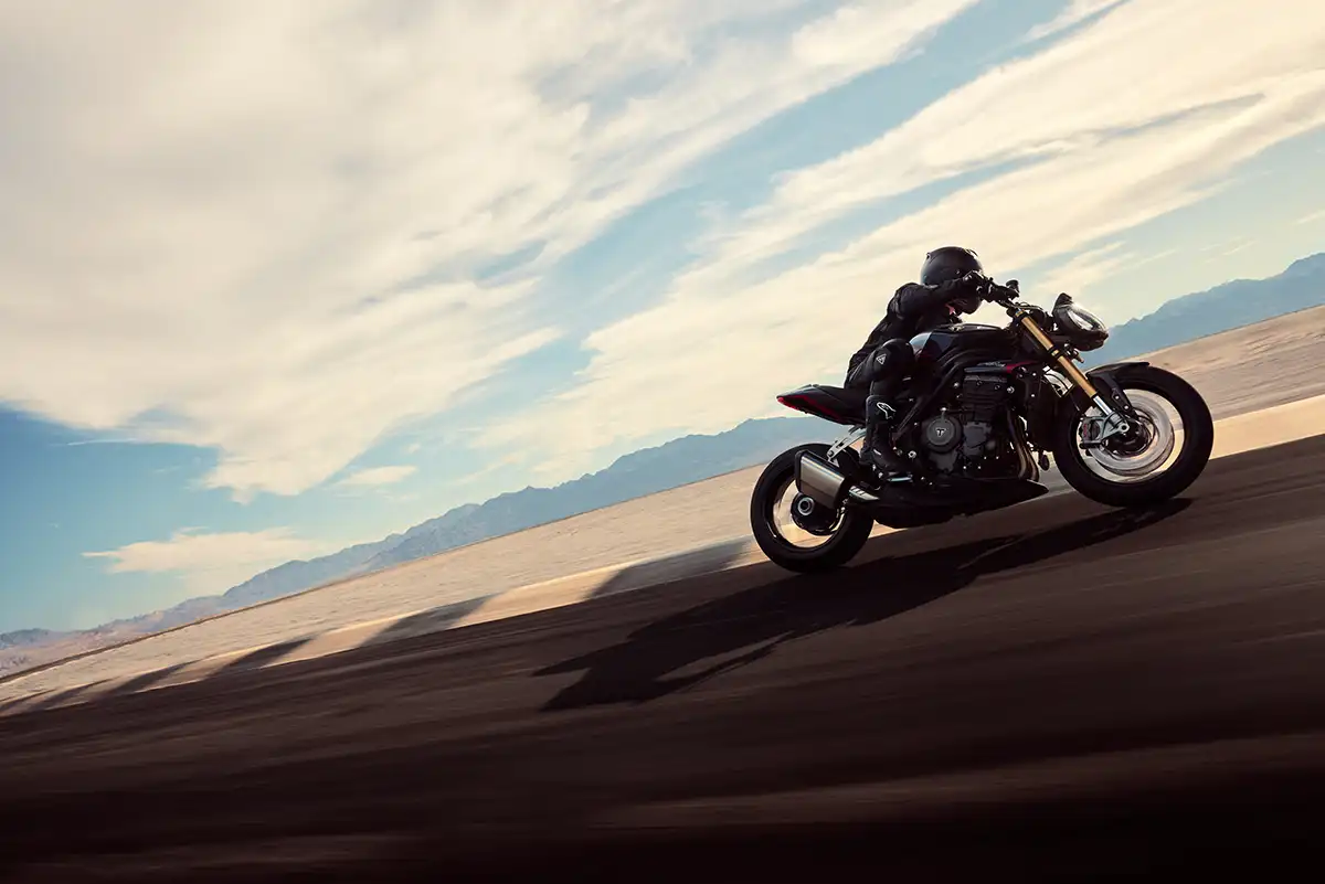Triumph Speed Triple 1200 RS — rear three-quarter view